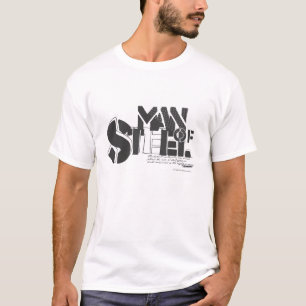 T-shirt Superman Stylisé Logo Man Of Steel Letters