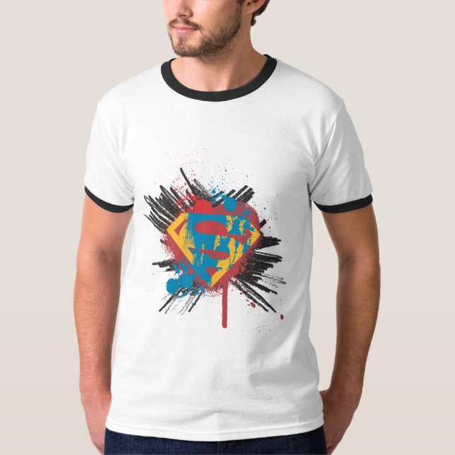 T-shirt Superman Stylisé | Logo Splatter (Devant)