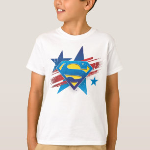 T-shirt Superman Stylisé Logo Stars et Stripes
