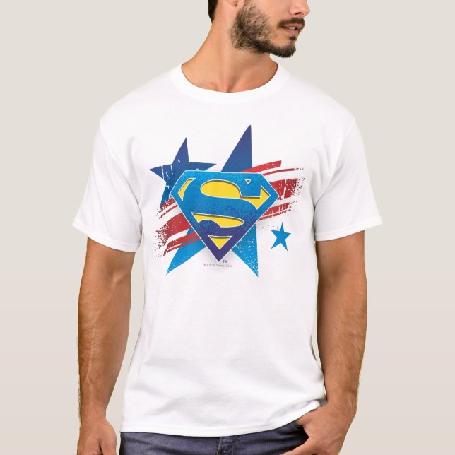 T-shirt Superman Stylized | Stars and Stripes Logo (Devant)