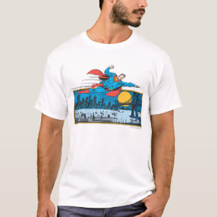 T-shirt Superman survole la ville