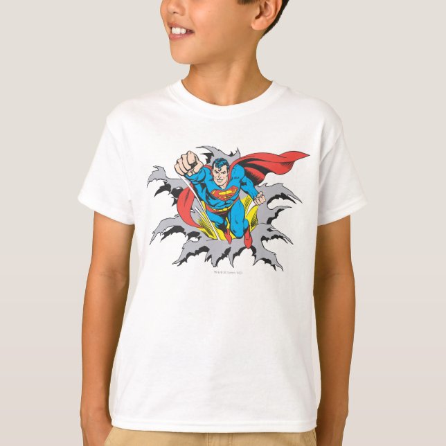 T-shirt Superman Tears Thru (Devant)