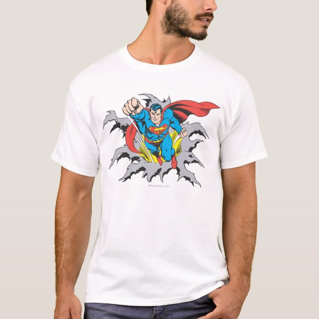 T-shirt Superman Tears Thru (Devant)