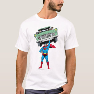 T-shirt Superman tient une voiture