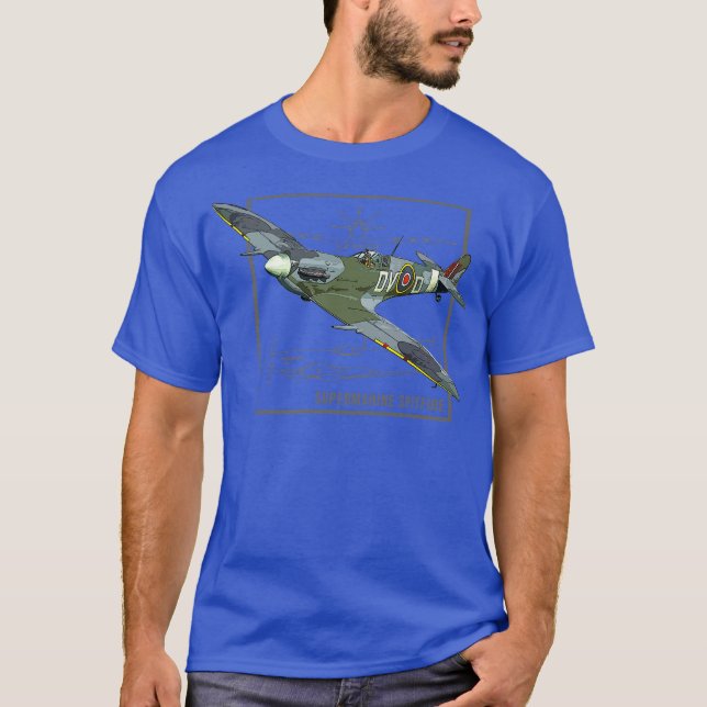 T-shirt Supermarine Spitfire avion de chasse britannique d (Devant)