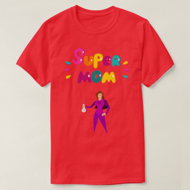 T-shirt Supermom coloré (Design devant)