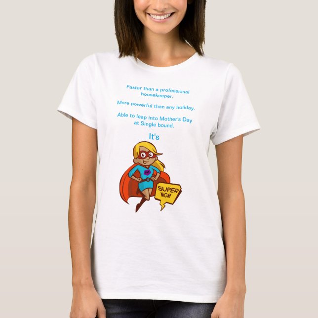 T-Shirt Supermom Pour La Fête Des Mères (Devant)