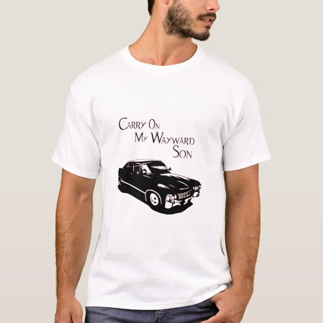 T-shirt Supernatural Carry on my wayward son (Devant)