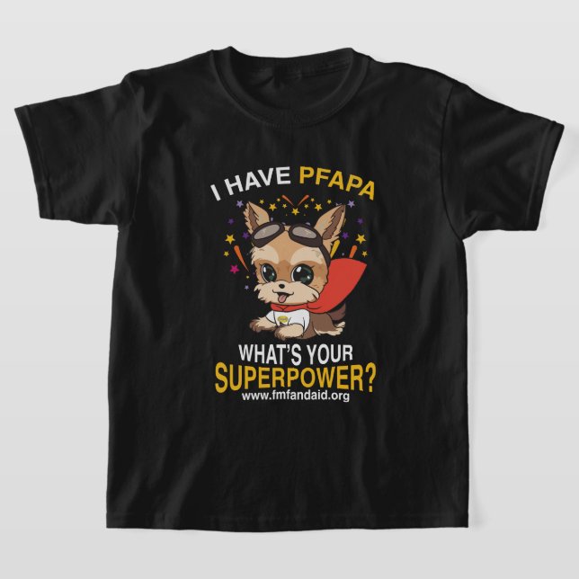 T-shirt Superpuissance de l'APPA des jeunes Noir (Poser)