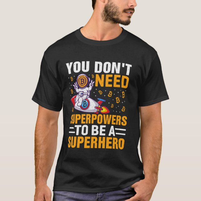 T-shirt superpuissance Extraction de Bitcoins Nakamoto HOD (Devant)