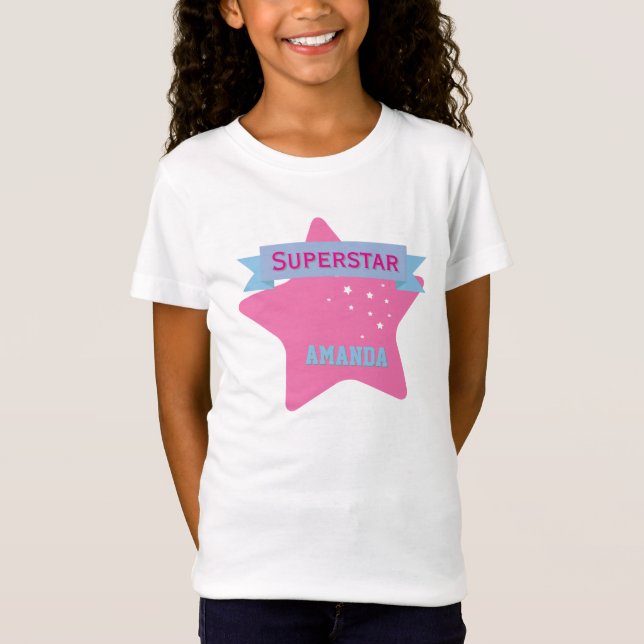 T-Shirt Superstar avec nom personnalisé (Devant)