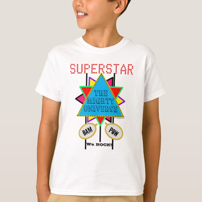 T-shirt Superstar bleu puissant Univers (Devant)