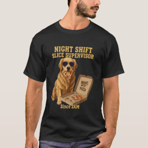 T-shirt Superviseur de chien Retriever doré drôle mangeant