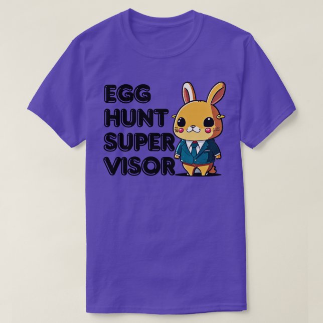 T-shirt Superviseur de la chasse aux oeufs de Pâques 4 (Design devant)