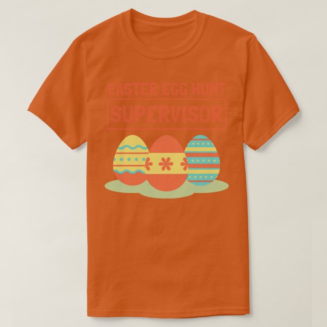 T-shirt Superviseur de la chasse aux oeufs de Pâques 7 (Design devant)