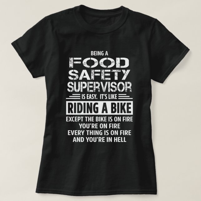 T-shirt Superviseur de la sécurité alimentaire (Design devant)