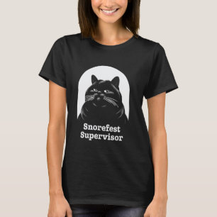 T-shirt Superviseur de ronflement de chat Drôle de confére