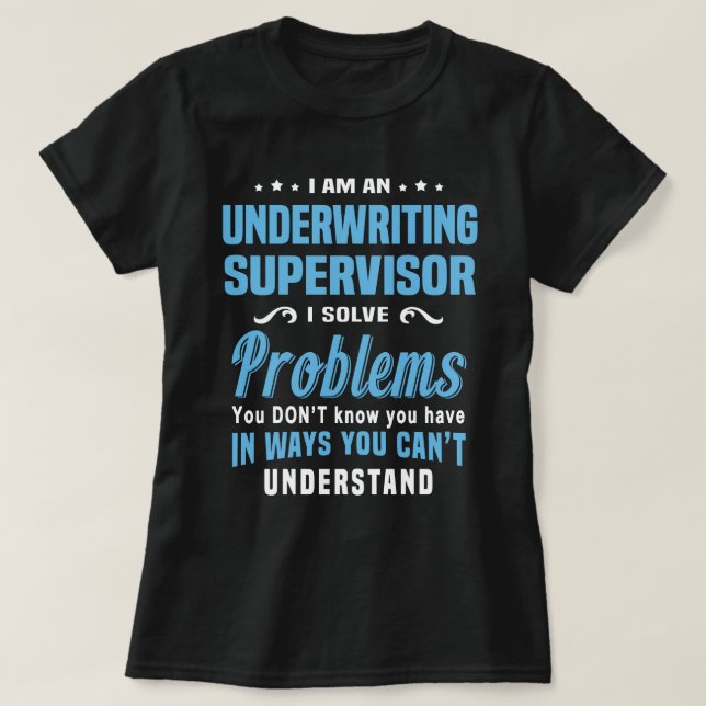 T-shirt Superviseur de souscription (Design devant)