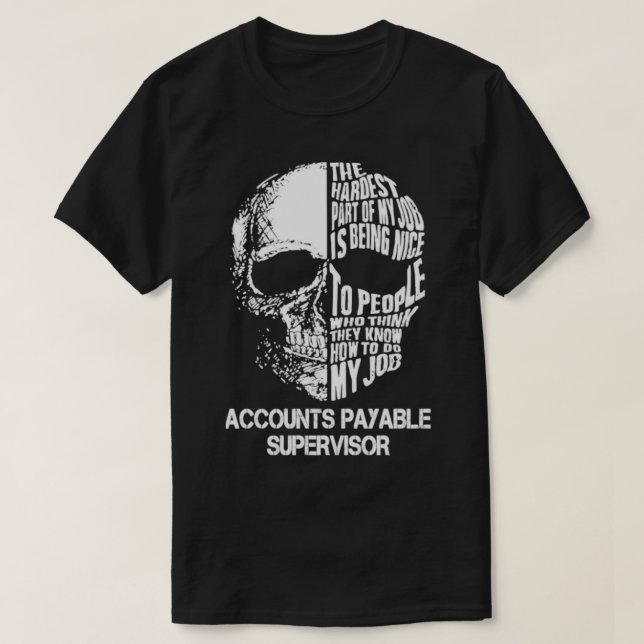 T-shirt Superviseur des comptes fournisseurs (Design devant)