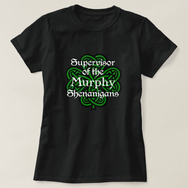 T-shirt Superviseur des Shenanigans Celtic St. Patricks (Design devant)