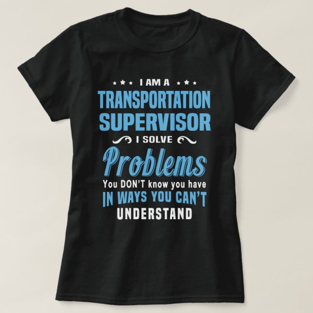 T-shirt Superviseur des transports (Design devant)