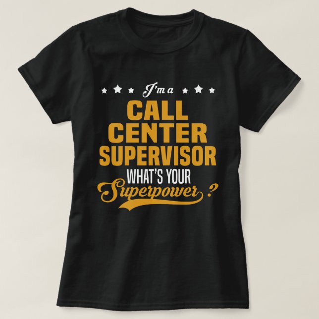 T-shirt Superviseur du centre d'appel (Design devant)