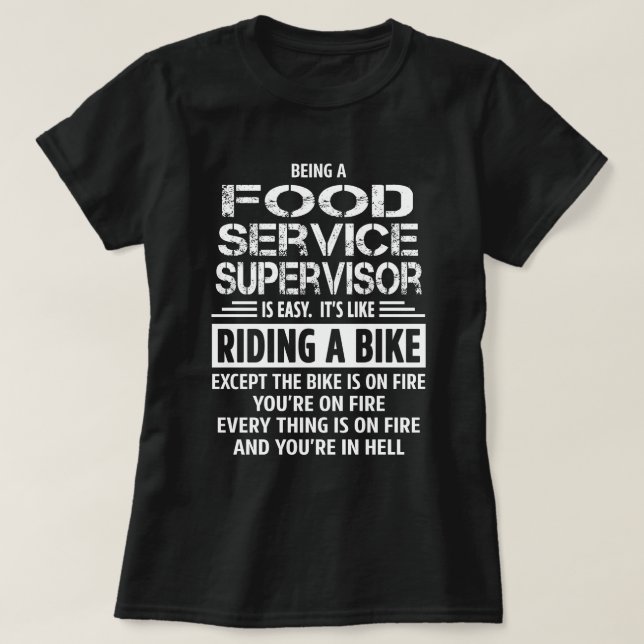 T-shirt Superviseur du service alimentaire (Design devant)