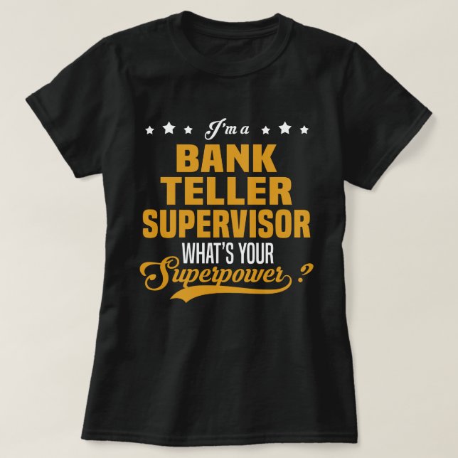 T-shirt Superviseur du vendeur bancaire (Design devant)