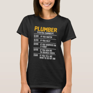 T-shirt Suppléments de plombier Costume de plombiers arti
