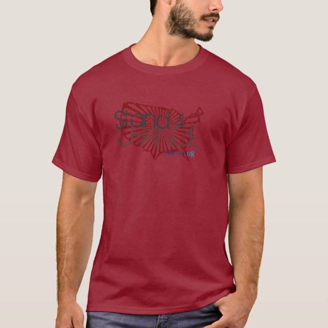 T-shirt Support 4 T affligé par changement (Devant)