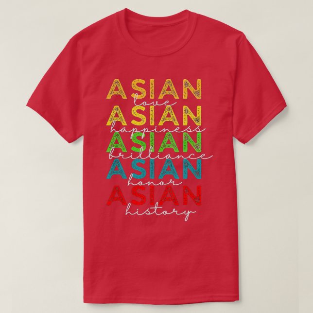 T-shirt Support asiatique Amour Bonheur AAPI Mois de sensi (Design devant)