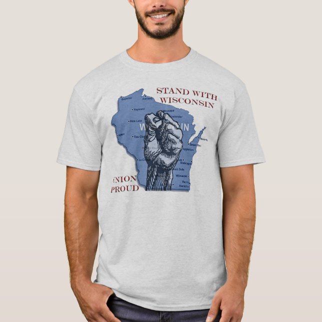 T-shirt Support avec le Wisconsin (Devant)