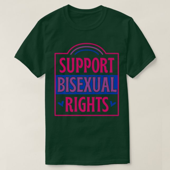 T-shirt Support Biseul Rights LGBTQ Bi Ally Drapeau arc-en (Design devant)