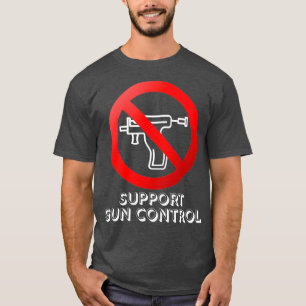 T-shirt Support Contrôle des armes à feu Anti Piercing Gun