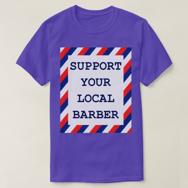 T-shirt support de votre barbier local 20 (Design devant)