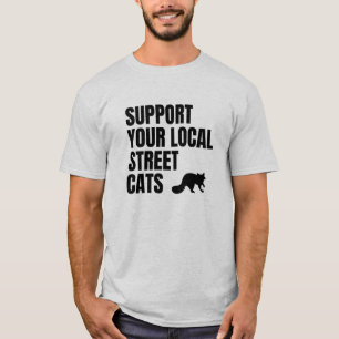 T-shirt Support de votre Street Cats Raccoon Lover