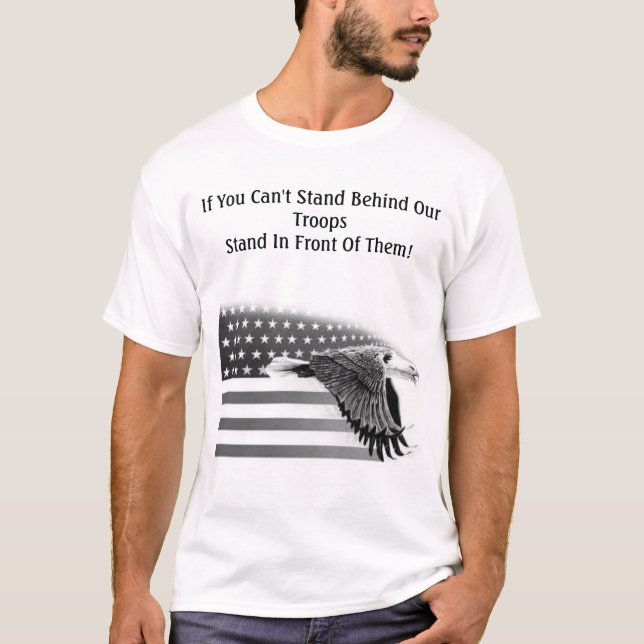 T-shirt Support derrière des troupes (Devant)