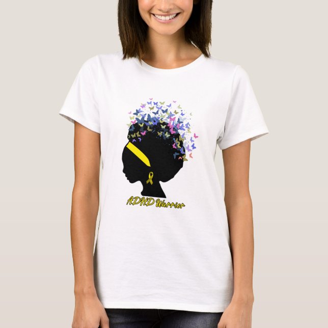T-shirt Support des cadeaux de guerriers ADHD (Devant)