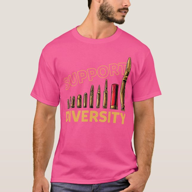T-shirt Support Diversité Puces de pistolet Drôle (Devant)