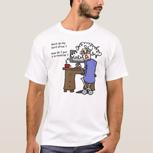 T-shirt Support d'unité de disque dur humoristique (Devant)