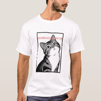 T-shirt Support émotionnel Cat Graphic T - Chemise