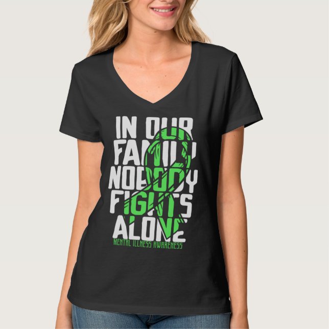 T-shirt Support Mental Illness Warrior Cute Family Disease (Devant)