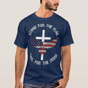 T-shirt Support Patriotique Pour Le Pignon Drapeau Pour La