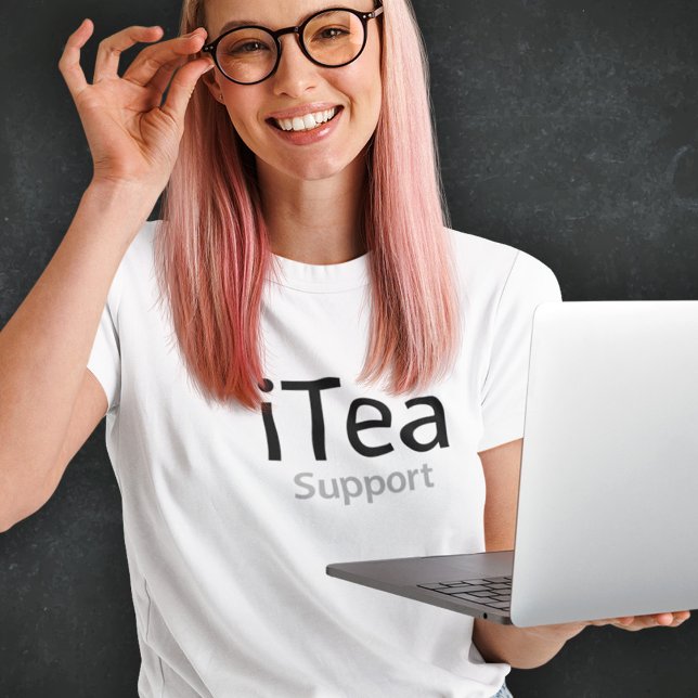 T-shirt Support pour iTea - Geeky Pun pour les buveurs de  (Créateur téléchargé)