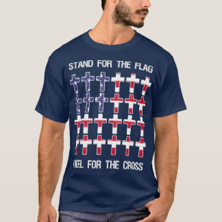 T-shirt Support Pour Le Drapeau Kneel Pour La Croix 5