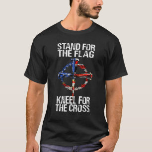T-shirt Support Pour Le Drapeau Pour Le Fl Cross-American
