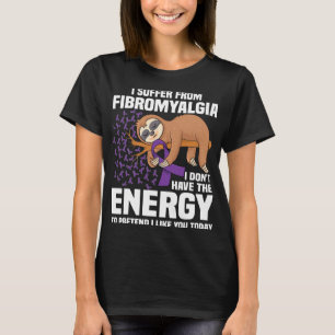 T-shirt Support Purple Ribbon Warrior Fibromyalgia