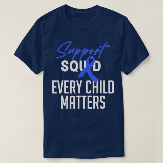 T-shirt Support Squad Child Abuse Prevention Month Awarene (Design devant)