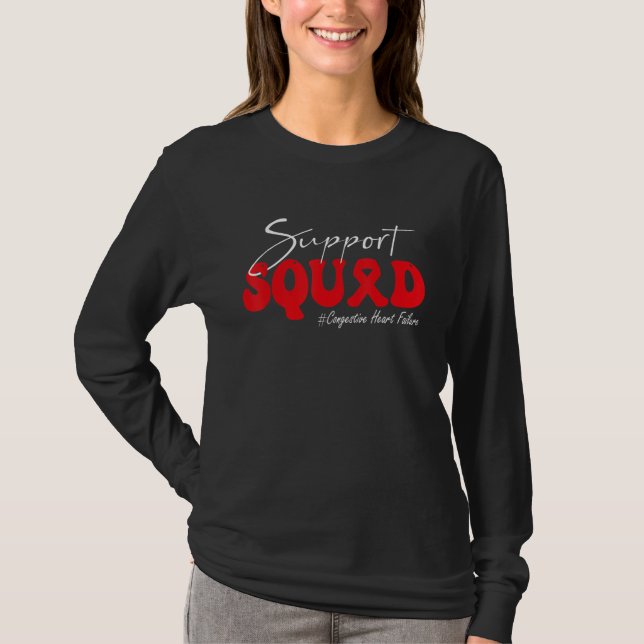 T-shirt Support Squad Congestive Heart Failure Awareness R (Devant)