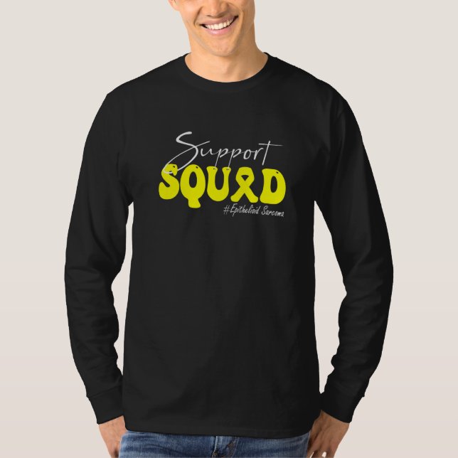 T-shirt Support Squad Epithelioid Sarcoma Awareness Yellow (Devant)